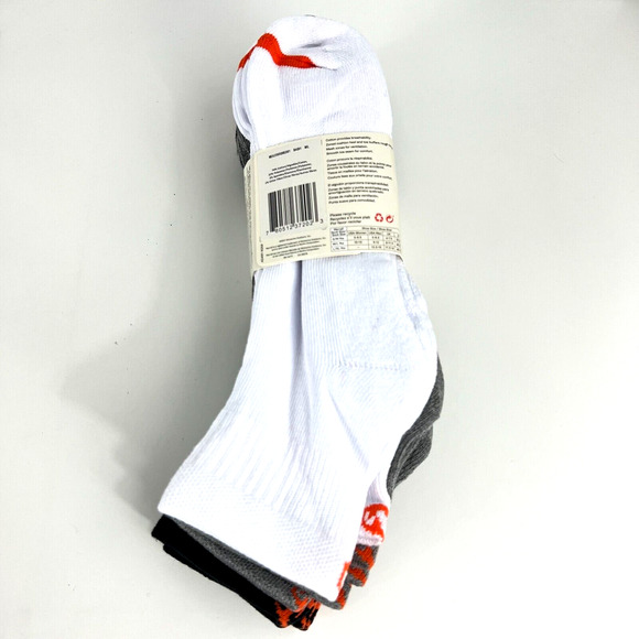 Merrell Men Cushioned Cotton Quarter Crew Socks 6 Pairs Multicolor Sz 9-12 New - Picture 8 of 12